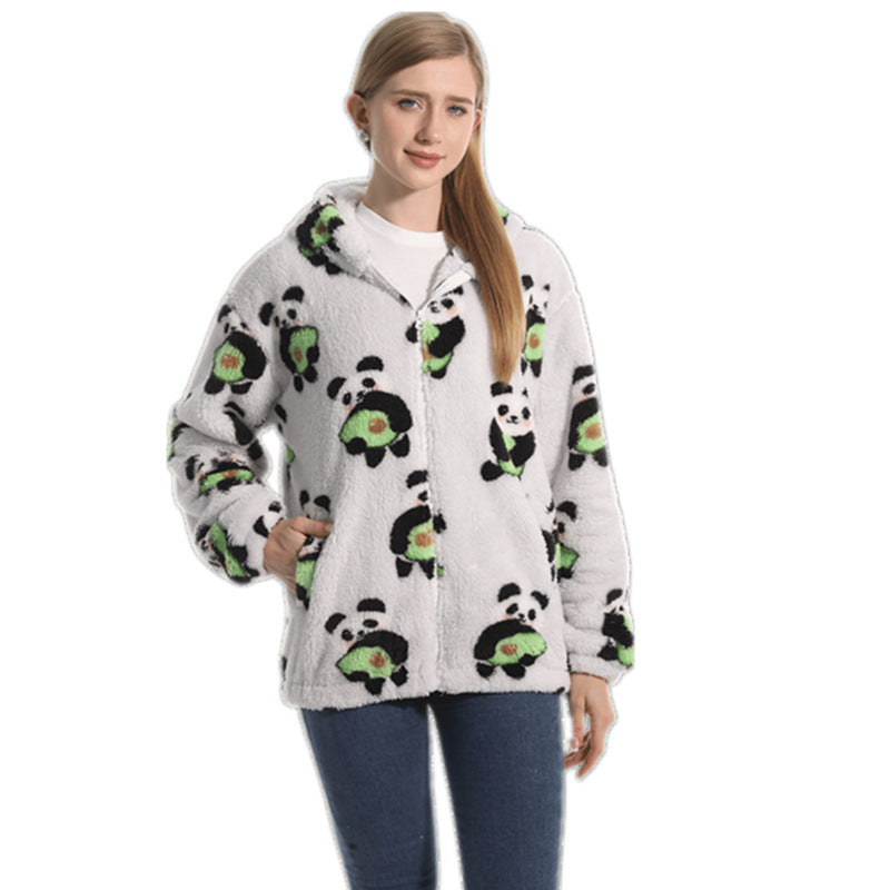 Fleece-lined Thickened Hooded Jacket