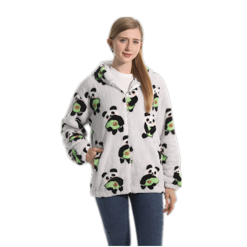 Fleece-lined Thickened Hooded Jacket